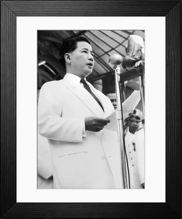 Framed Print : Ngo Dinh Diem Speaking into a Microphone Framed Print : Ngo Dinh Diem Speaking into a Microphone