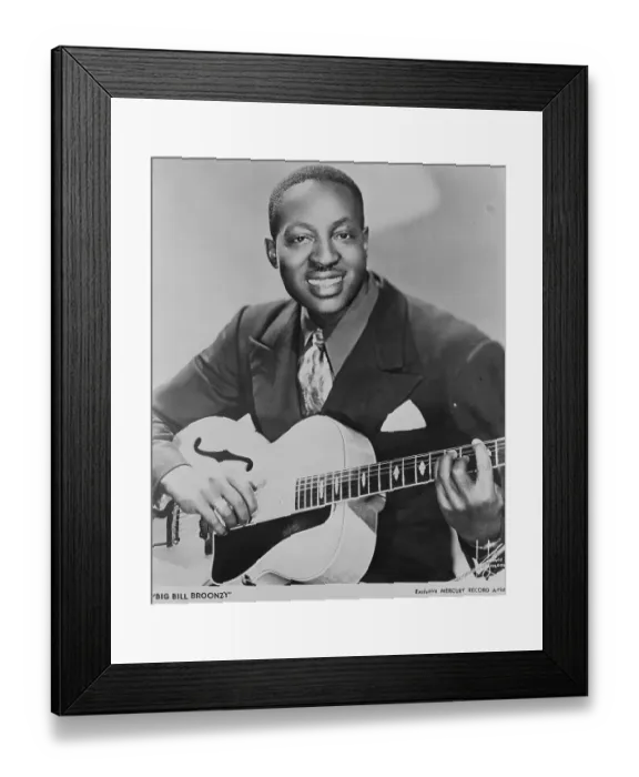 Framed Print : Bill Broonzy Playing the Guitar Framed Print : Bill Broonzy Playing the Guitar