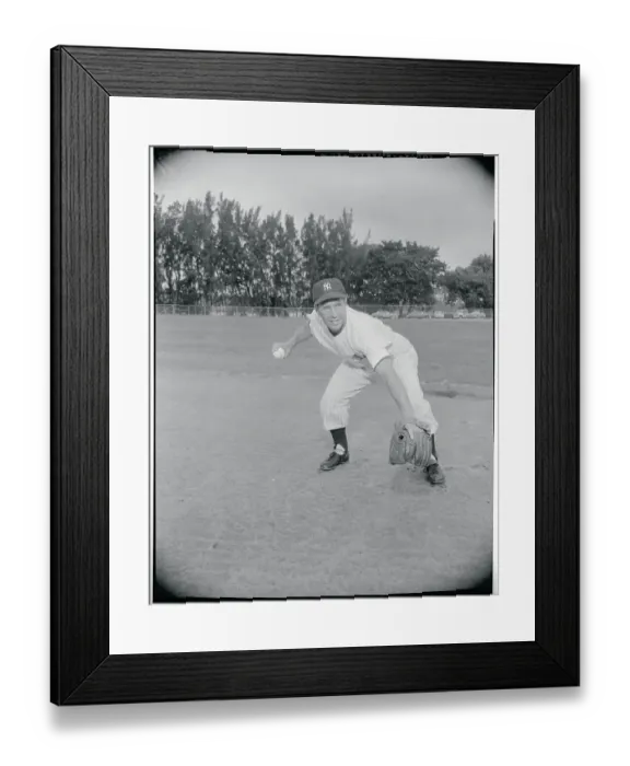 Framed Print : Phil Rizzuto in Pitching Stance Framed Print : Phil Rizzuto in Pitching Stance