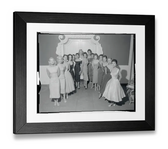 Framed Print : Winners of Contest Posing for Camera Framed Print : Winners of Contest Posing for Camera