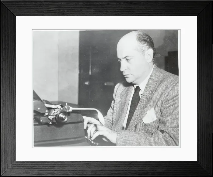 Framed Print : Gerold Frank Typing Framed Print : Gerold Frank Typing
