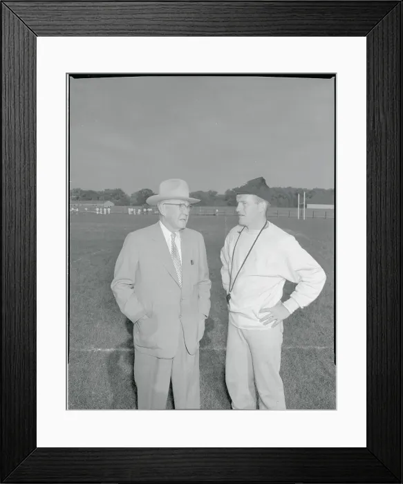 Framed Print : Terry Brennan Speaking with Jesse Harper Framed Print : Terry Brennan Speaking with Jesse Harper