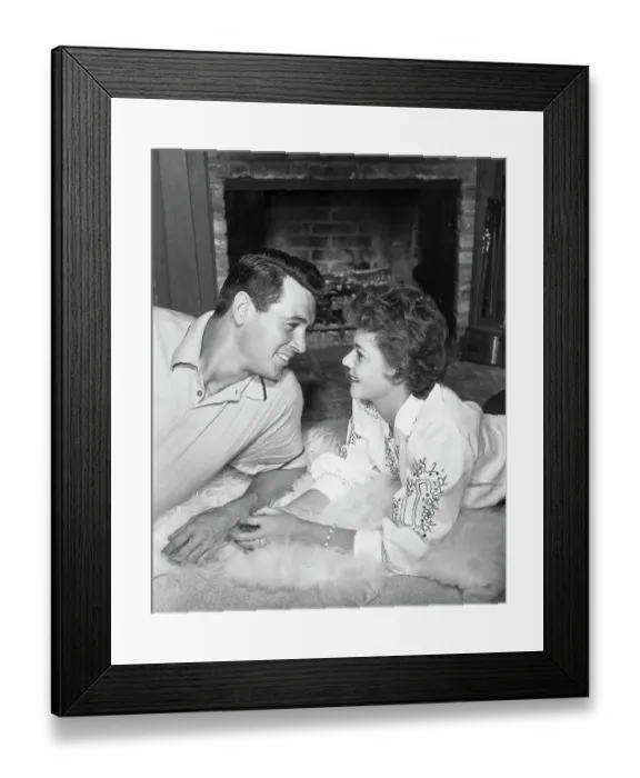 Framed Print : Rock Hudson with Phyllis Gates Framed Print : Rock Hudson with Phyllis Gates