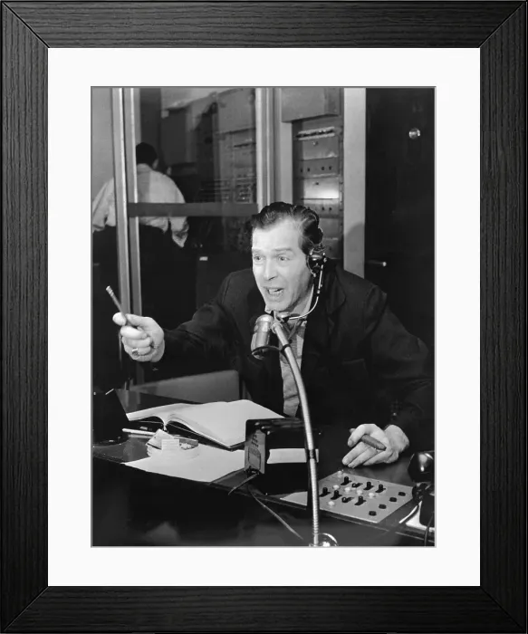 Framed Print : Milton Berle Directing His Television Show