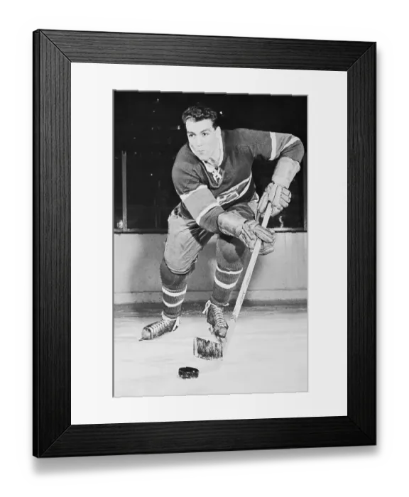 Framed Print : Henri Richard Hitting Hockey Puck Framed Print : Henri Richard Hitting Hockey Puck