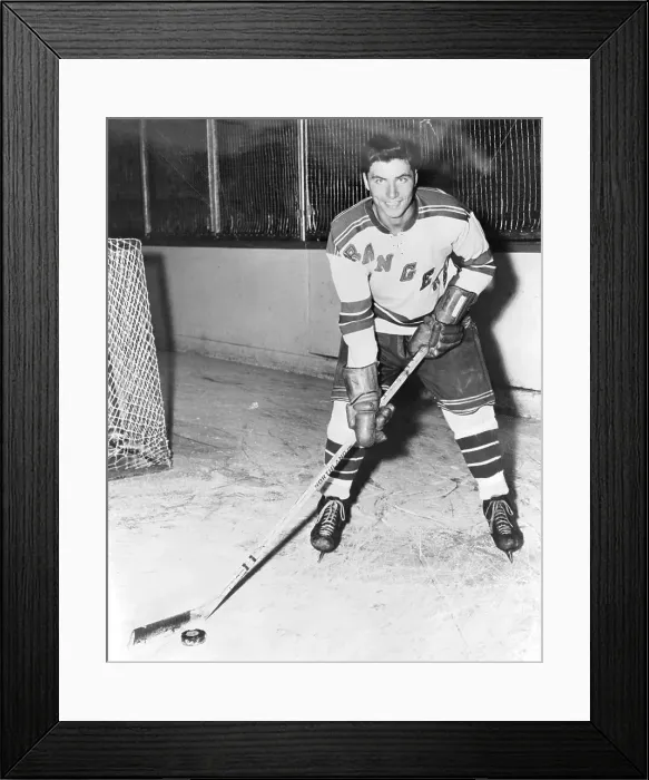Framed Print : Andy Bathgate Posing in Hockey Gear Framed Print : Andy Bathgate Posing in Hockey Gear