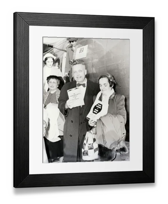 Framed Print : Alfred Kinsey Shown with Wife Framed Print : Alfred Kinsey Shown with Wife