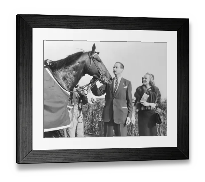 Framed Print : Ann and William Woodward with Horse Framed Print : Ann and William Woodward with Horse