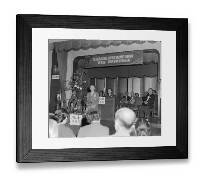 Framed Print : Margaret Sanger Speaking At Conference Framed Print : Margaret Sanger Speaking At Conference