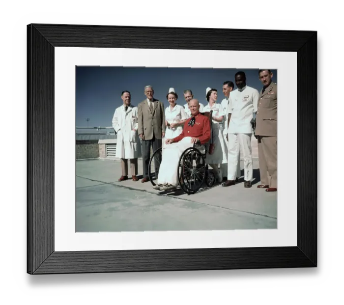 Framed Print : Dwight Eisenhower in Wheelchair Framed Print : Dwight Eisenhower in Wheelchair