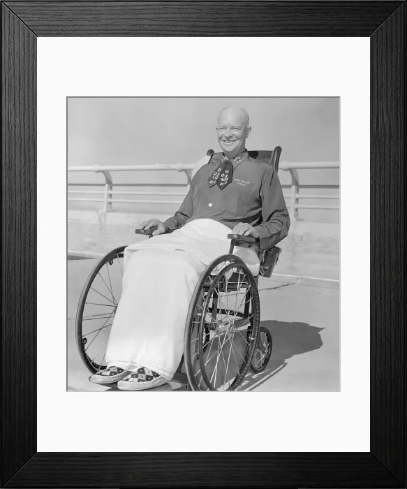 Framed Print : Eisenhower Smiling at Hospital Framed Print : Eisenhower Smiling at Hospital