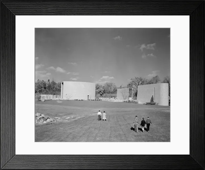 Framed Print : Students Strolling Towards Three Separate Chapels Framed Print : Students Strolling Towards Three Separate Chapels