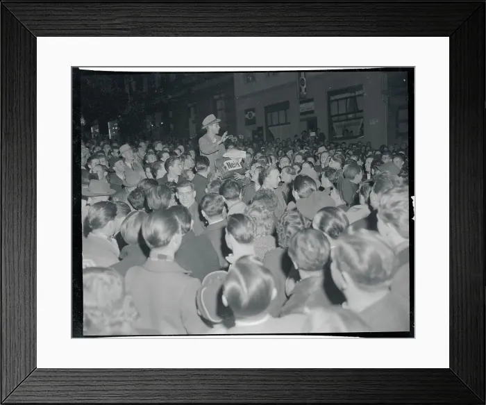 Framed Print : Crowd Carrying a Man on Its Shoulders Framed Print : Crowd Carrying a Man on Its Shoulders