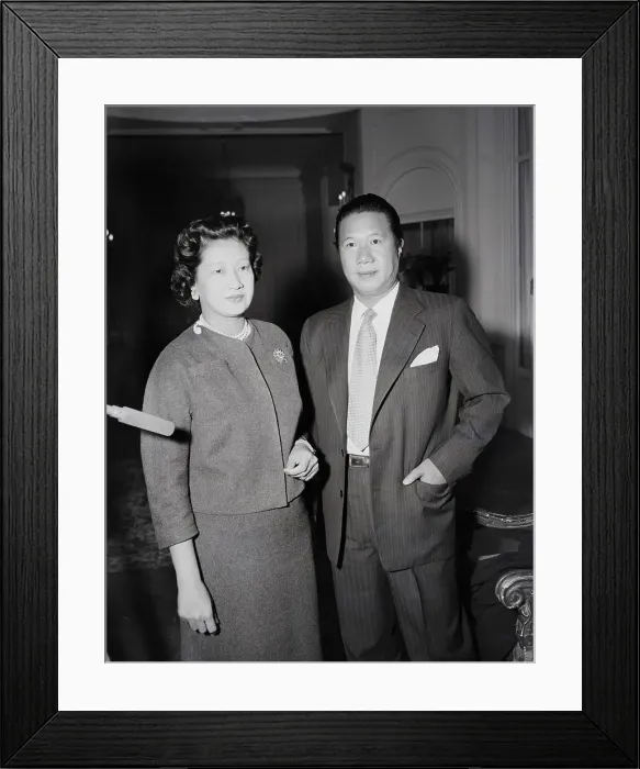 Framed Print : Emperor Bao Dai And Wife Of South Vietna Framed Print : Emperor Bao Dai And Wife Of South Vietna