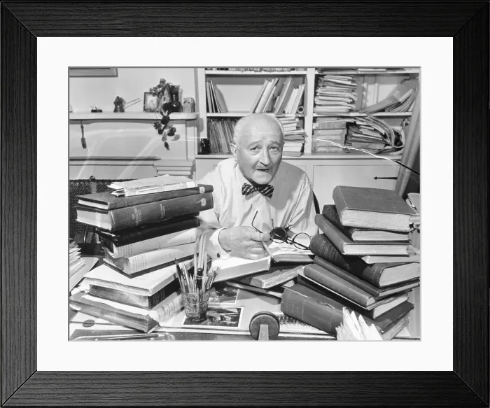Framed Print : William Friedman Writes Book Framed Print : William Friedman Writes Book