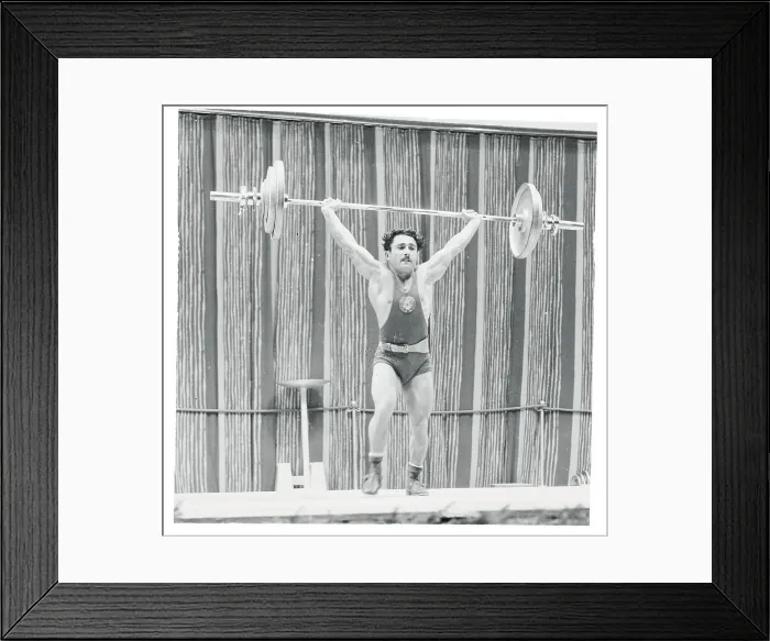 Framed Print : Man Lifting a Barbell Framed Print : Man Lifting a Barbell