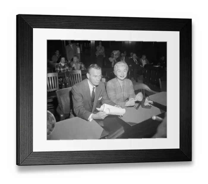 Framed Print : Barbara Payton Arraigned