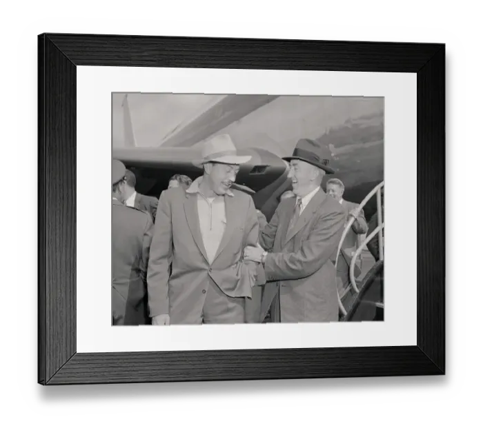Framed Print : Test Pilot Tex Johnston with Boeing President William Allen Framed Print : Test Pilot Tex Johnston with Boeing President William Allen
