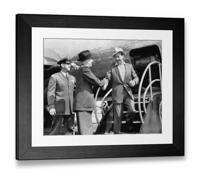 Framed Print : William Allen Shaking Hands with a Colleague