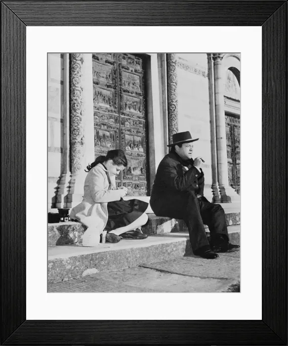 Framed Print : Orson Welles with Daughter Framed Print : Orson Welles with Daughter