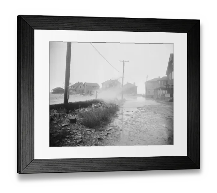 Framed Print : Flood Waters Rushing Houses Framed Print : Flood Waters Rushing Houses