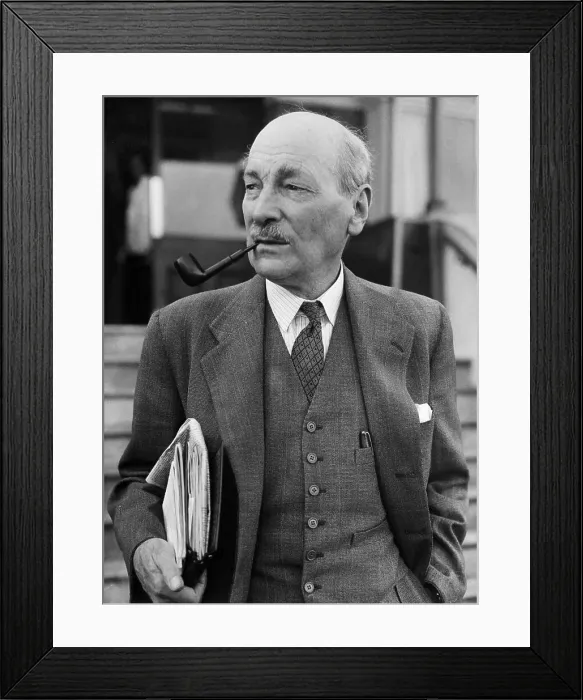 Framed Print : Labor Party Leader Atlee W / Papers, Pipe Framed Print : Labor Party Leader Atlee W / Papers, Pipe