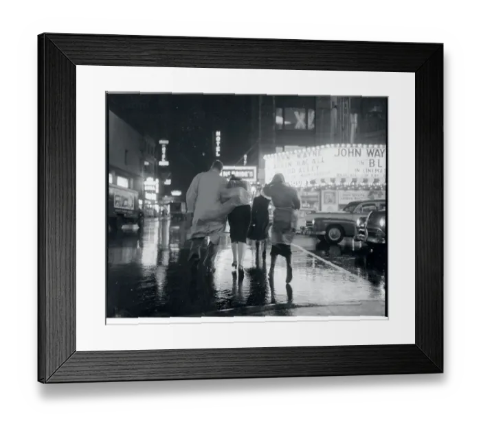 Framed Print : Pedestrians Battling Heavy Wind and Rain Framed Print : Pedestrians Battling Heavy Wind and Rain