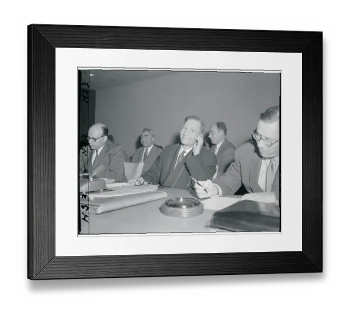 Framed Print : Vassily V. Kuznetsov Speaking with the Press Framed Print : Vassily V. Kuznetsov Speaking with the Press