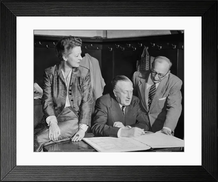 Framed Print : Sir William Walton Speaking with Colleagues Framed Print : Sir William Walton Speaking with Colleagues