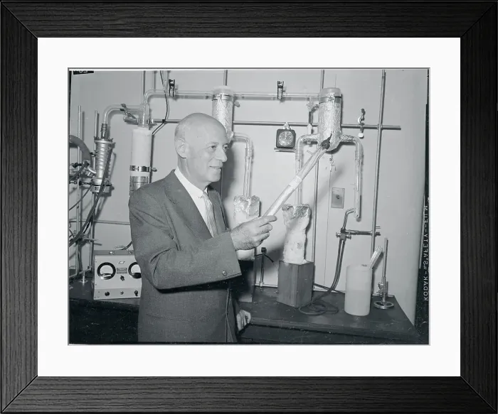 Framed Print : Dr. Geza DeTakats Holding an Artery