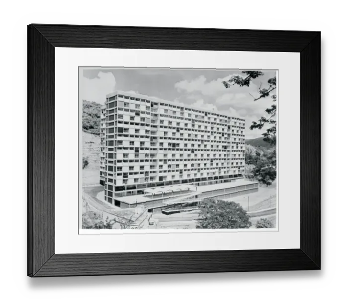Framed Print : Exterior View of an Apartment Building Framed Print : Exterior View of an Apartment Building