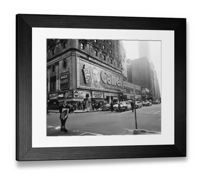 Framed Print : Camel Sign in Times Square Framed Print : Camel Sign in Times Square