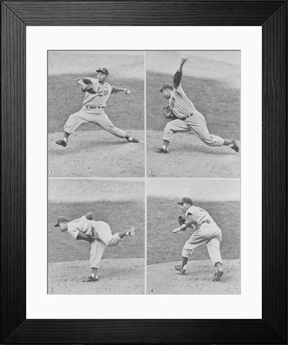 Framed Print : Podres Pitching Form