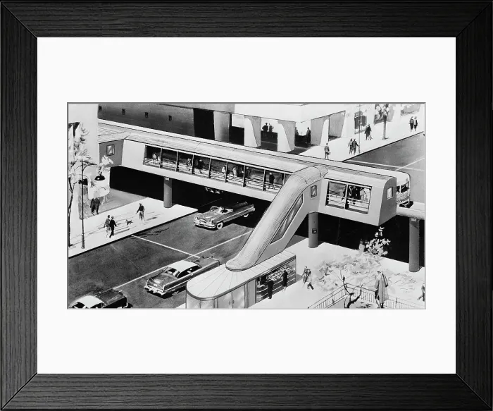 Framed Print : Futuristic Elevated Train Framed Print : Futuristic Elevated Train