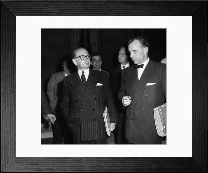 Framed Print : Edgar Faure with Pierre July Framed Print : Edgar Faure with Pierre July