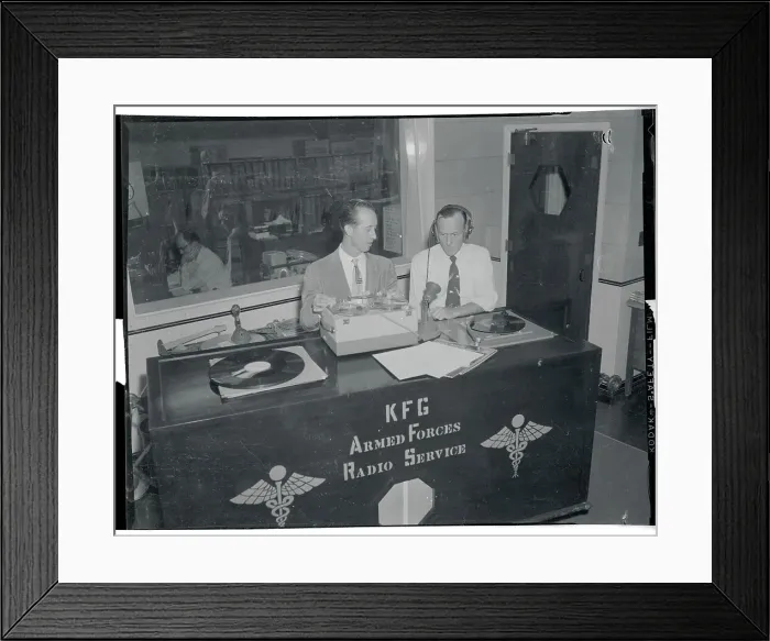 Framed Print : Recording Engineer Transferring Recordings to Tape Framed Print : Recording Engineer Transferring Recordings to Tape
