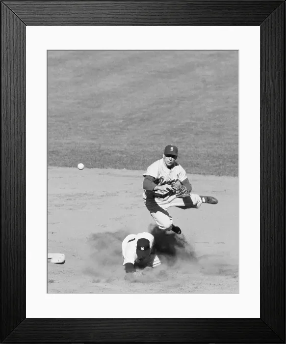 Framed Print : Billy Martin Sliding into Second Base Framed Print : Billy Martin Sliding into Second Base