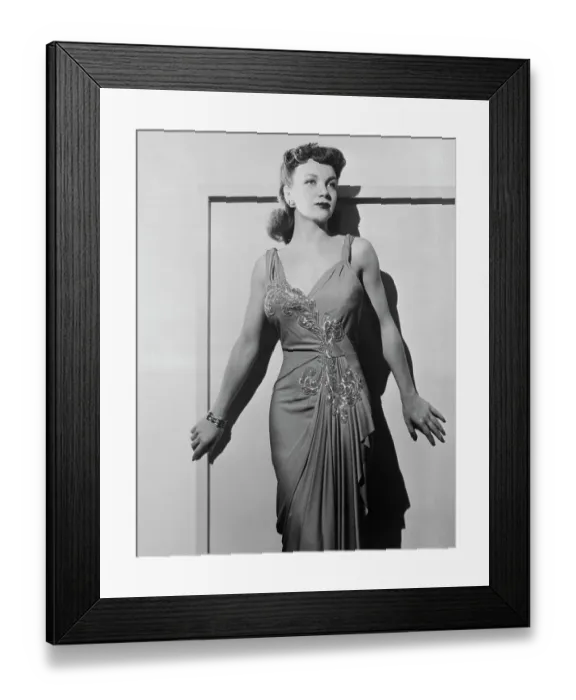 Framed Print : Portrait of Mrs. Ann Eden Woodward Wearing Evening Dress