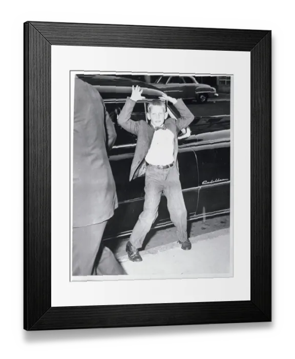 Framed Print : James Woodward Standing in Front of House Framed Print : James Woodward Standing in Front of House