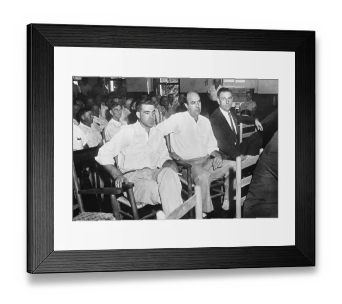 Framed Print : Defendants in Emmett Till Murder Trial