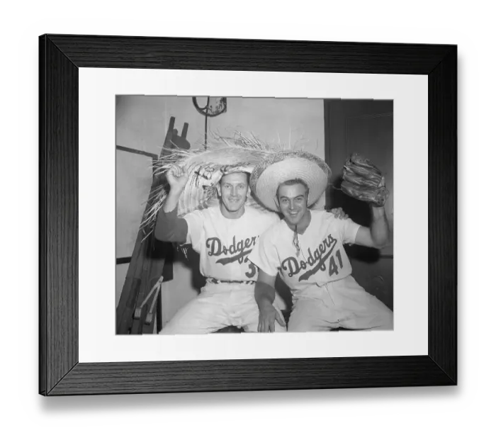 Framed Print : Russ Meyer and Clem Labine Wearing Sombreros Framed Print : Russ Meyer and Clem Labine Wearing Sombreros