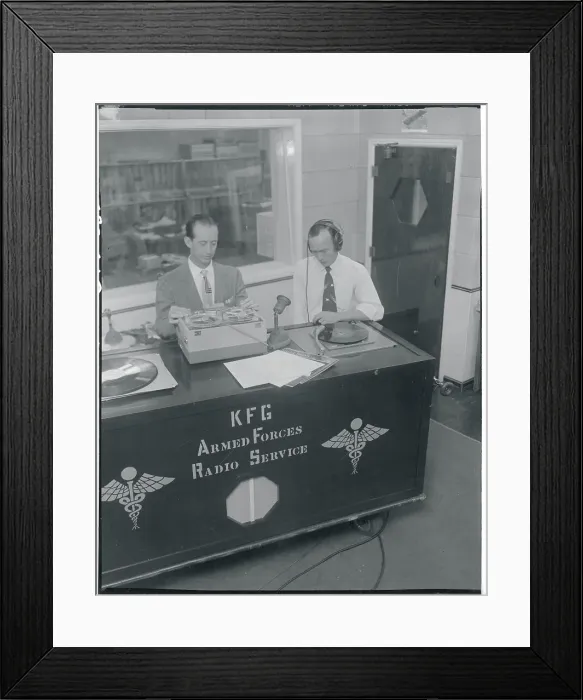 Framed Print : Sound Engineers in the Studio Framed Print : Sound Engineers in the Studio
