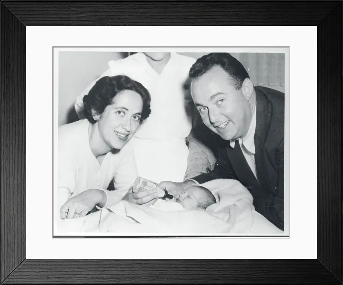 Framed Print : Mr. And Mrs. Marcus With Son Framed Print : Mr. And Mrs. Marcus With Son