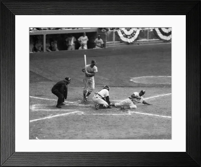 Framed Print : Jackie Robinson Steals Home Framed Print : Jackie Robinson Steals Home