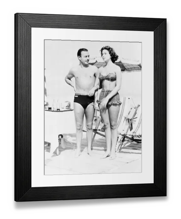 Framed Print : Ira von Furstenberg and Prince Alfonso on Honeymoon Framed Print : Ira von Furstenberg and Prince Alfonso on Honeymoon