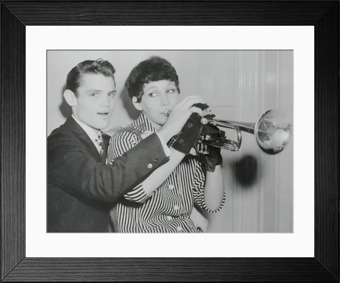 Framed Print : Liliane Baker Playing the Trumpet Framed Print : Liliane Baker Playing the Trumpet