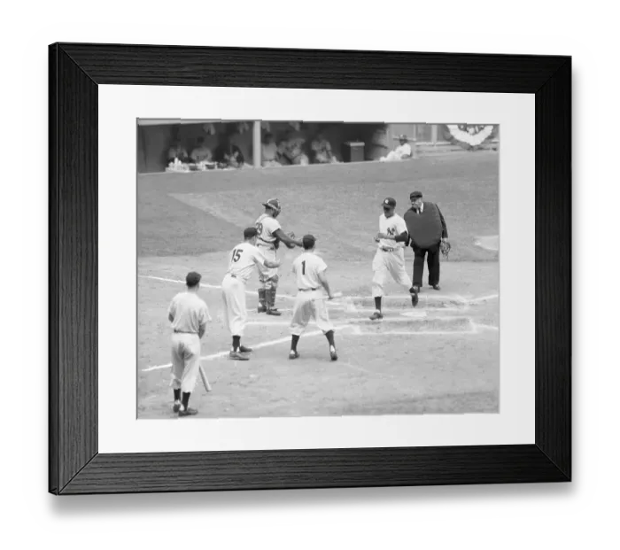 Framed Print : Elston Howard Crossing Home Plate Framed Print : Elston Howard Crossing Home Plate