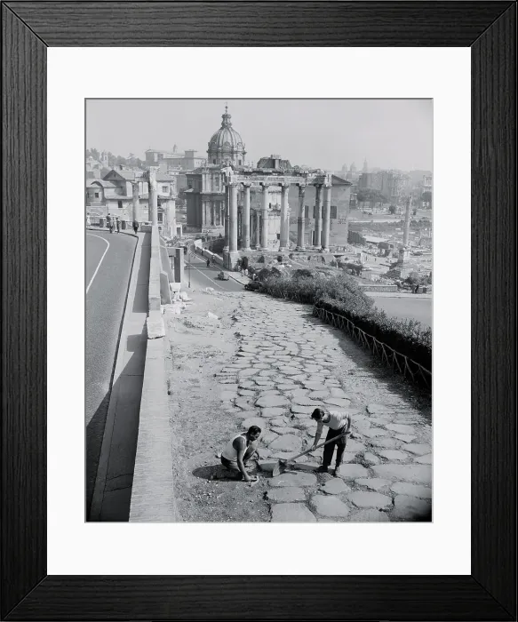Framed Print : Repairing the 2, 000 Year Old Road Framed Print : Repairing the 2, 000 Year Old Road