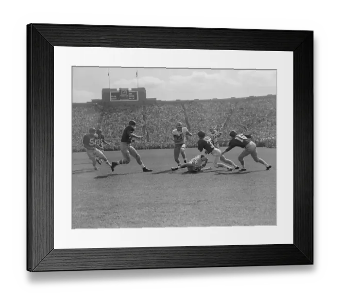 Framed Print : Paul Horning Running With Football Framed Print : Paul Horning Running With Football