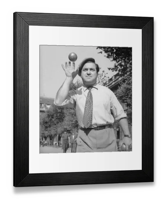 Framed Print : Pierre Gianotti Playing Petanque Framed Print : Pierre Gianotti Playing Petanque